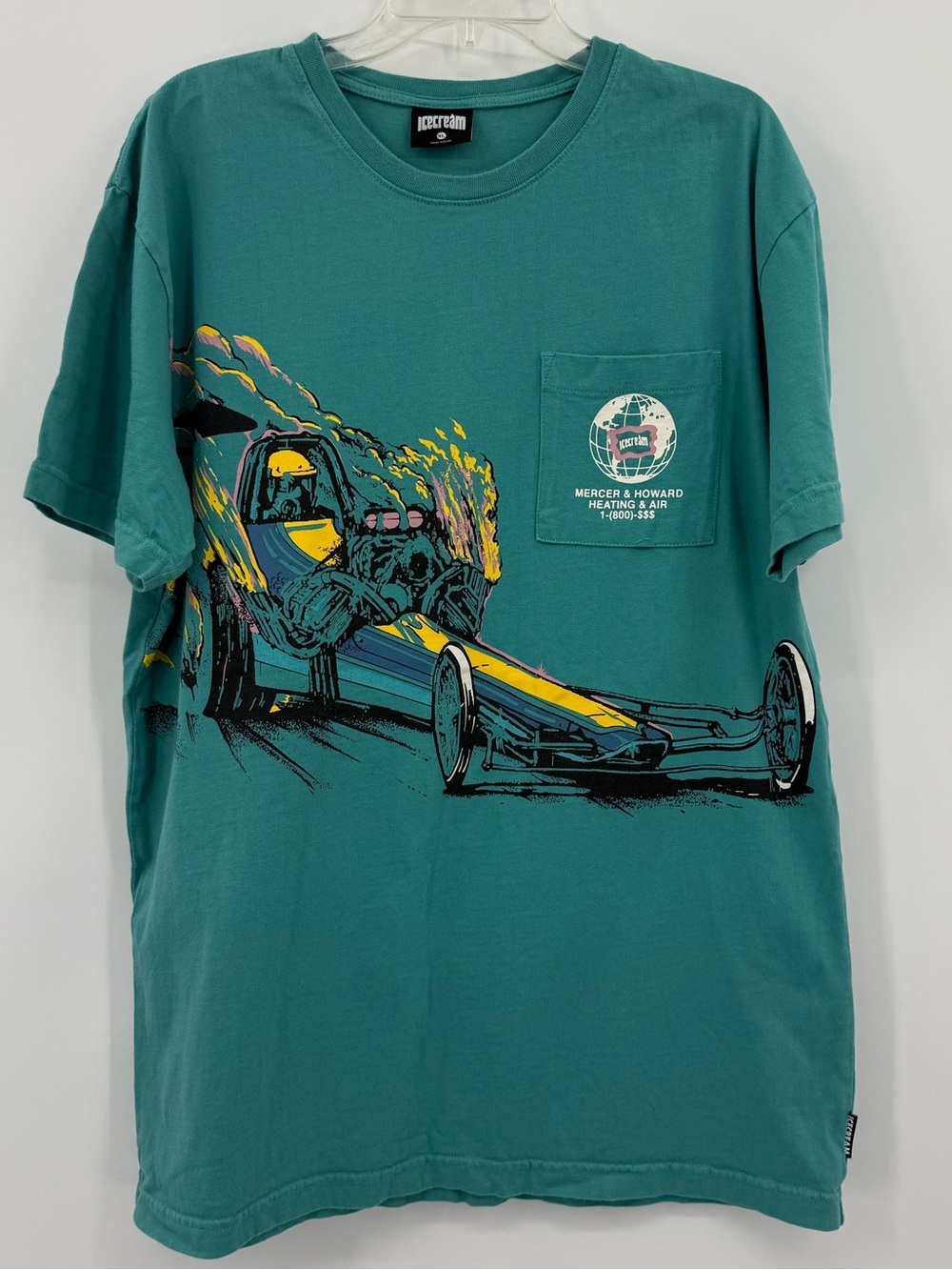 * Icecream Teal Short-Sleeve Dragster Pocket Tee